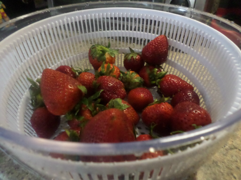 Cave Tools Salad Spinner and Strawberries